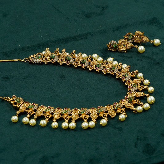 Gopika Pearl Antique Necklace Set (SJ31N)