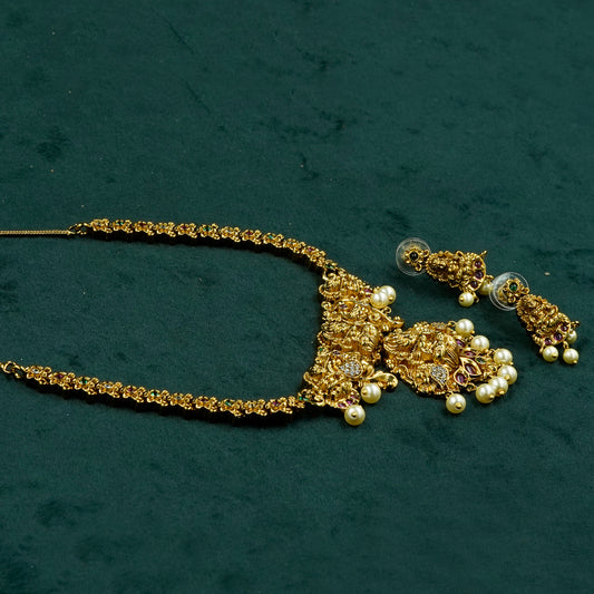 Lakshmipadmam Antique Necklace Set (SJ33N)