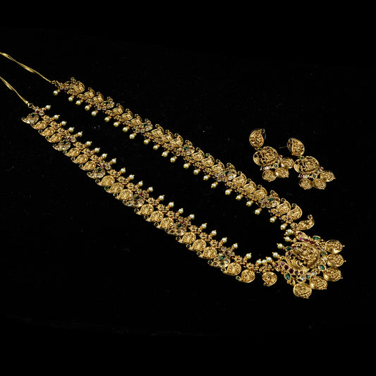 Antique Lakshmi Coin Necklace Set (SJ32N)