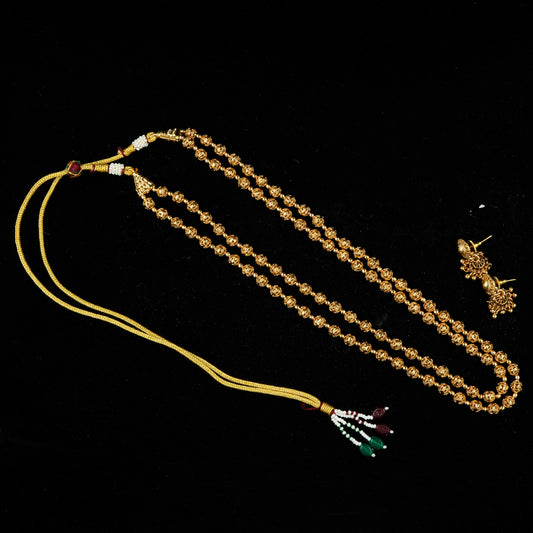 Traditional Gold Beaded Mala Set (SJ14N)
