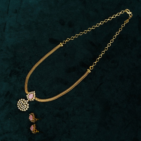 Cute AD Stone pendant choker set (ME13N)