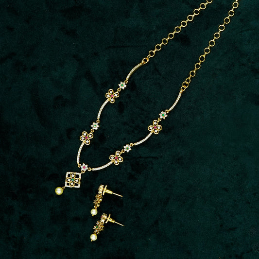 AD Stone Butterfly Neckpiece Set (ME21N)