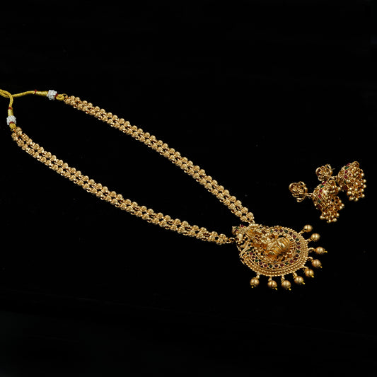 Double Layer Gold Bead Temple Haram Set (ME3N)