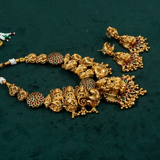 Padmakshi Devi Antique Necklace Set (PD3N)