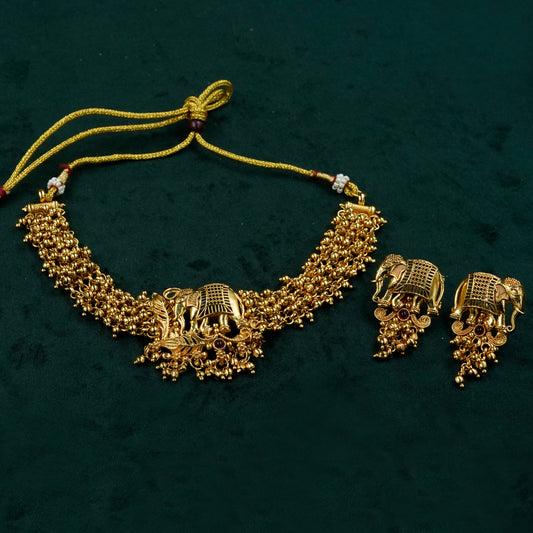 Elephant Motif Choker Set (PD4N)
