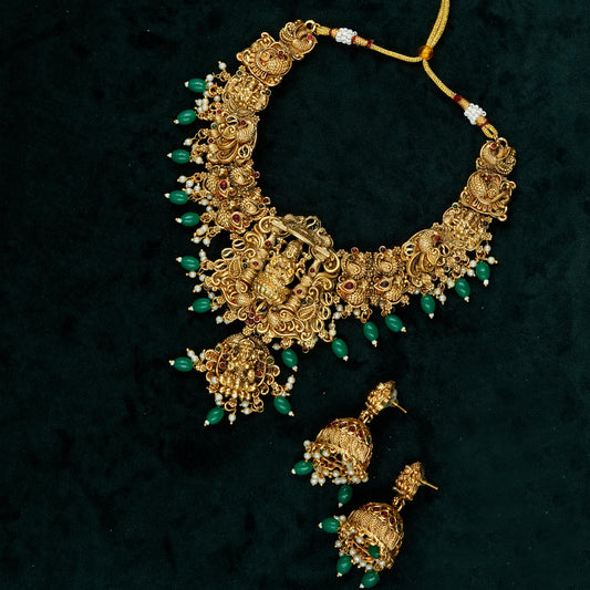 Grand Lakshmi Temple Necklace Set (PD6N)