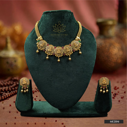 Statement multi lakshmi pendant choker (ME28N1)