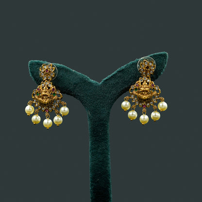 Antique Jhumka Pendant Necklace Set (SJ23N)