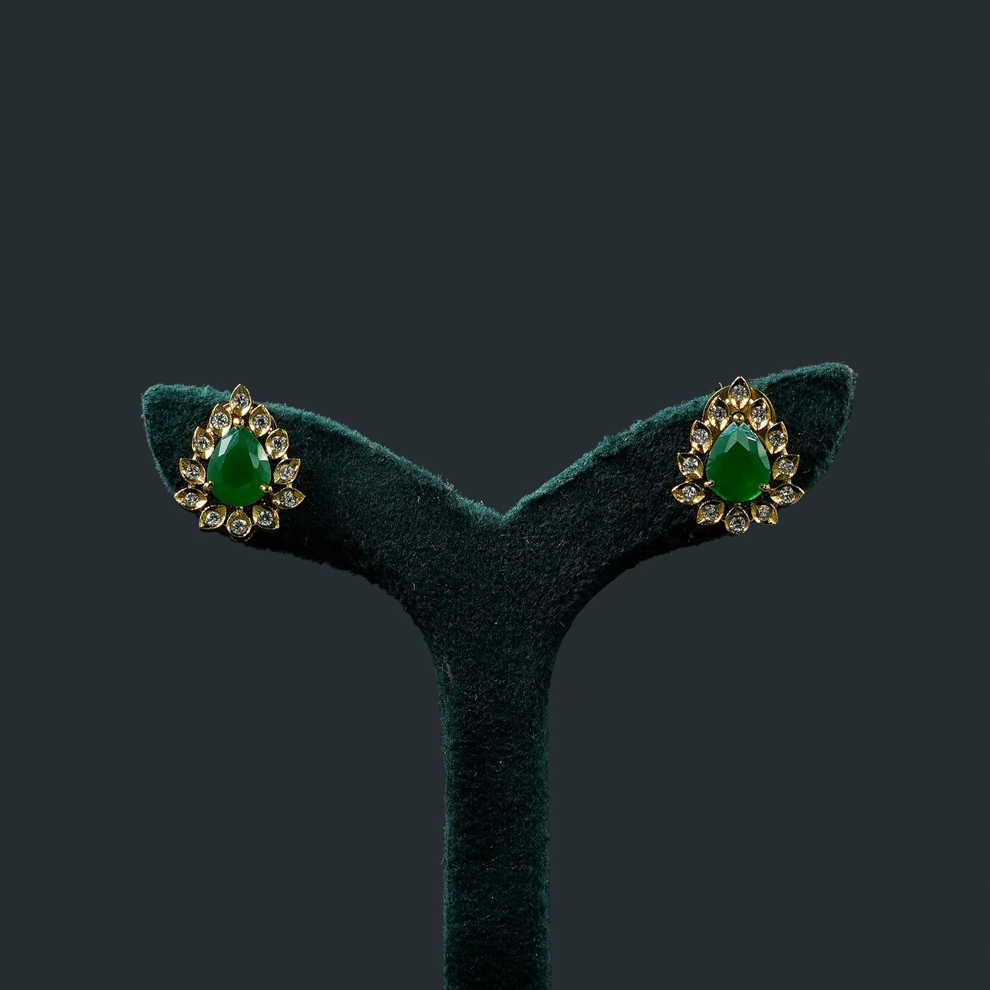 Cute AD stone pendant choker set (green) (ME13N1)