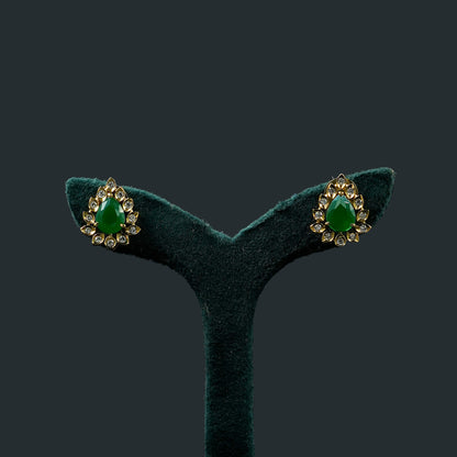 Cute AD stone pendant choker set (green) (ME13N1)
