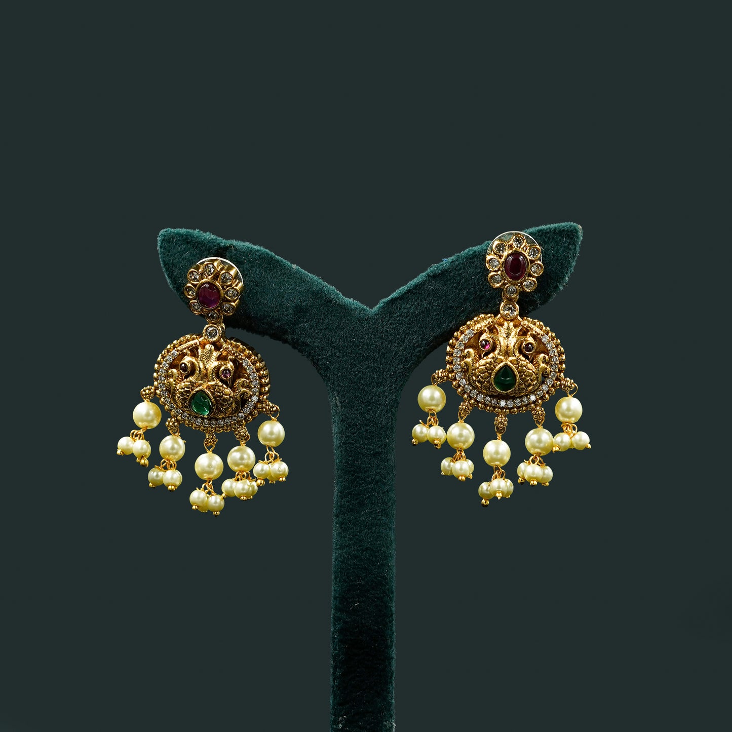Traditional Kundan Pearl Necklace Set (SJ21N)