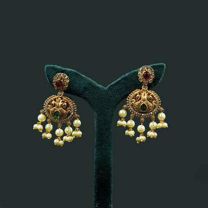 Traditional Kundan Pearl Necklace Set (SJ21N)