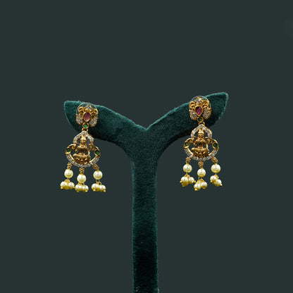 Antique Temple Choker Necklace Set (SJ26N)