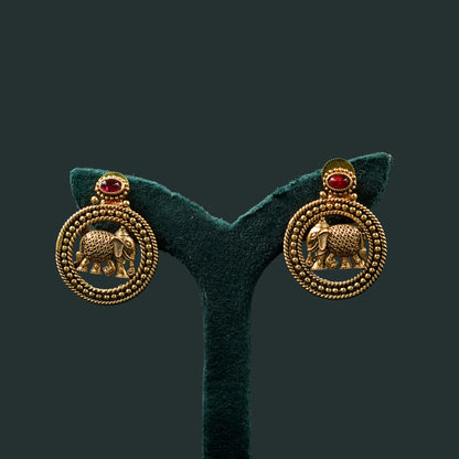 Multi Elephant Pendant Short Neckpiece Set (ME27N)