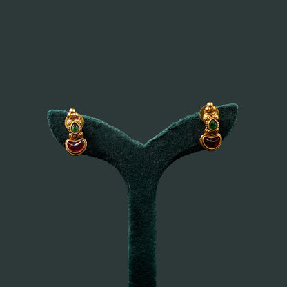 Green-Ruby Kemp Stone Neckpiece Set (ME46N)