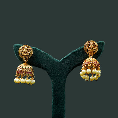 Antique Lakshmi pendant necklace set (ME24N)