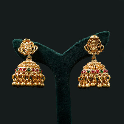 Double Layer Gold Bead Temple Haram Set (ME3N)