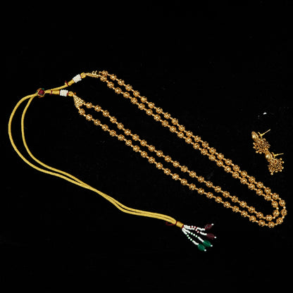 Traditional Gold Beaded Mala Set (SJ14N)
