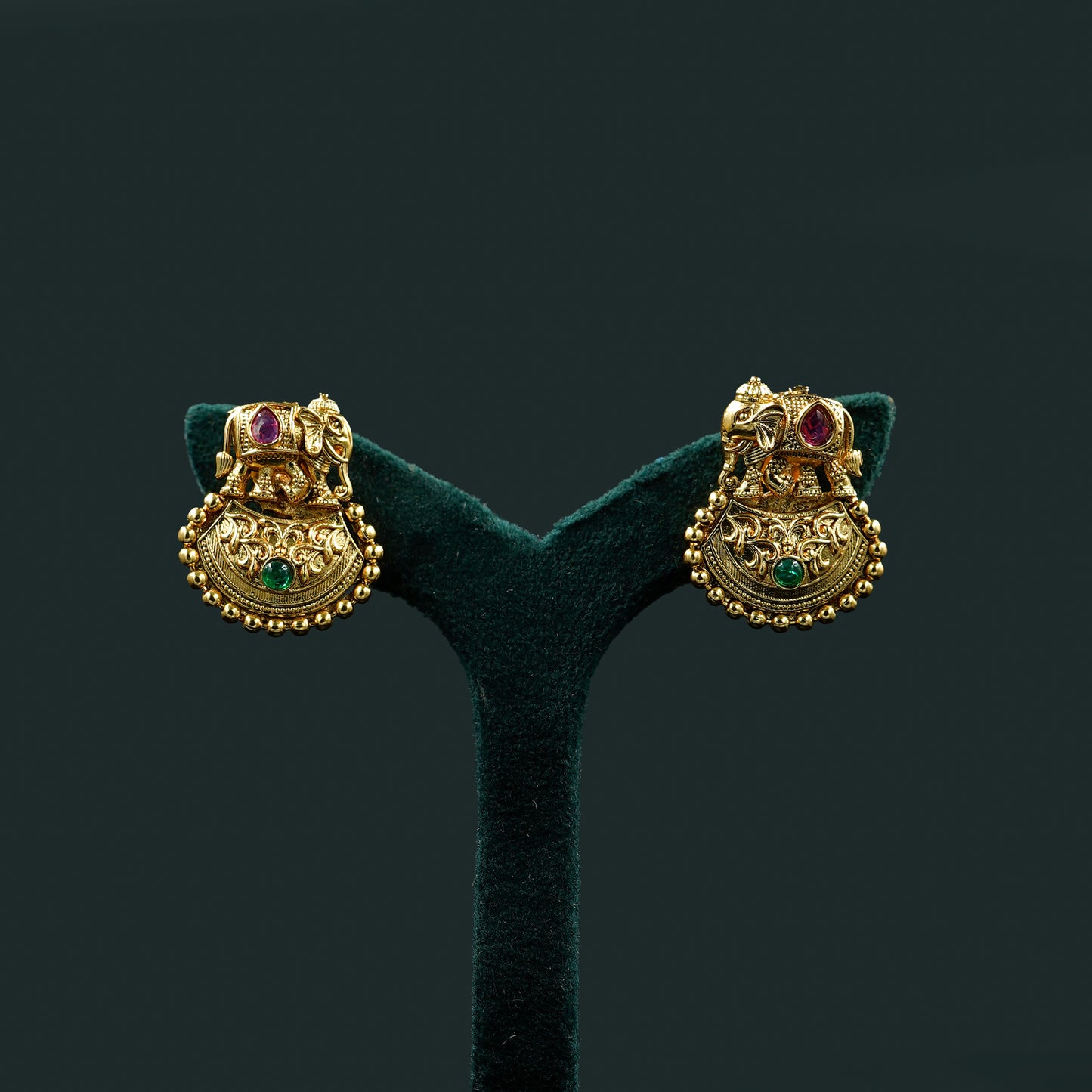 Royal Elephant Temple Necklace Set (SJ24N)