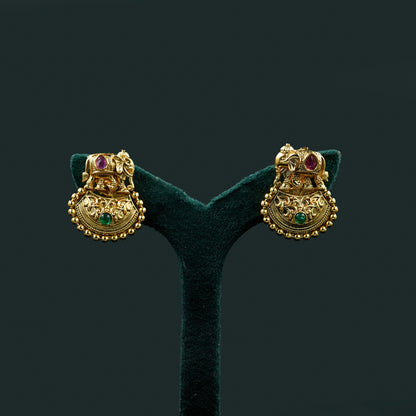 Royal Elephant Temple Necklace Set (SJ24N)