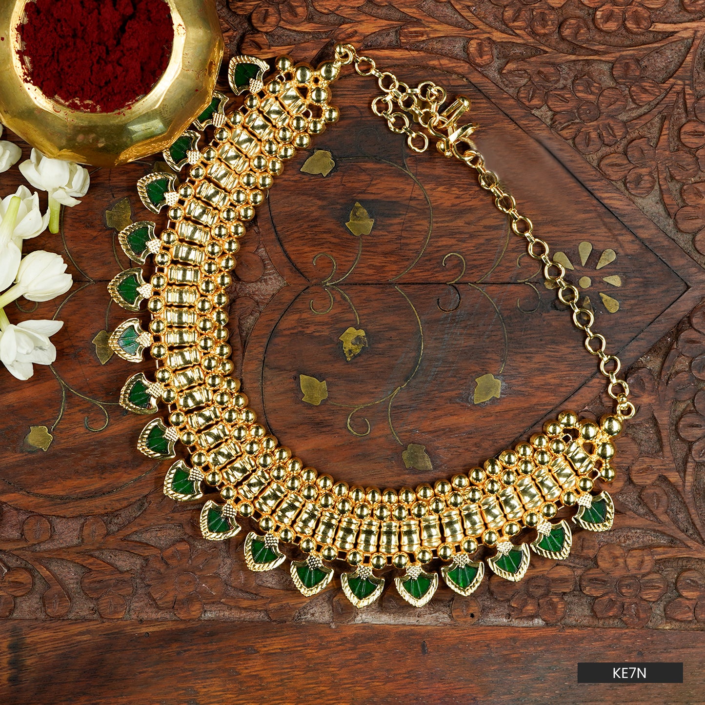 Grand Kasu & Palakka Leaf Choker (KE7N)