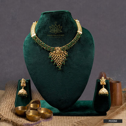 Padmavathi Antique Lakshmi Necklace Set (PD13N1)