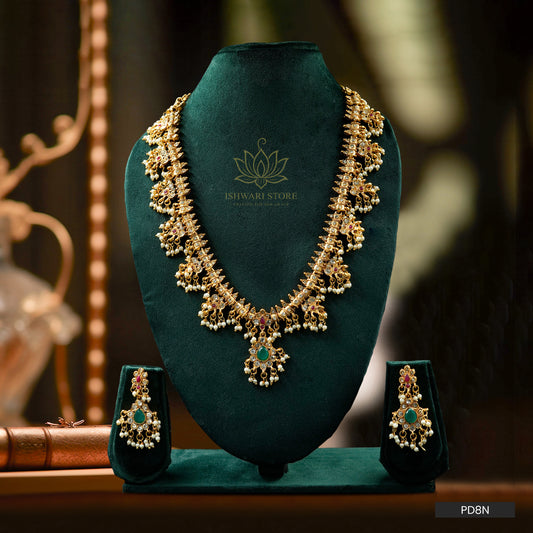 Rajeshwari Antique Lakshmi Necklace Set (PD8N)