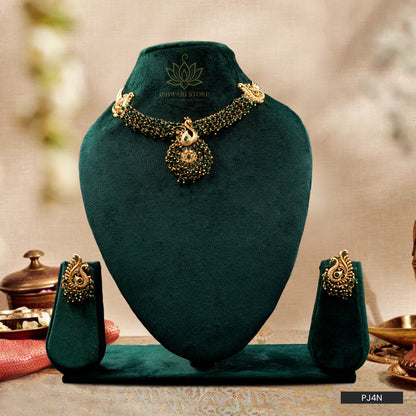 Peacock Design Antique Jewelry Set (PJ4N)
