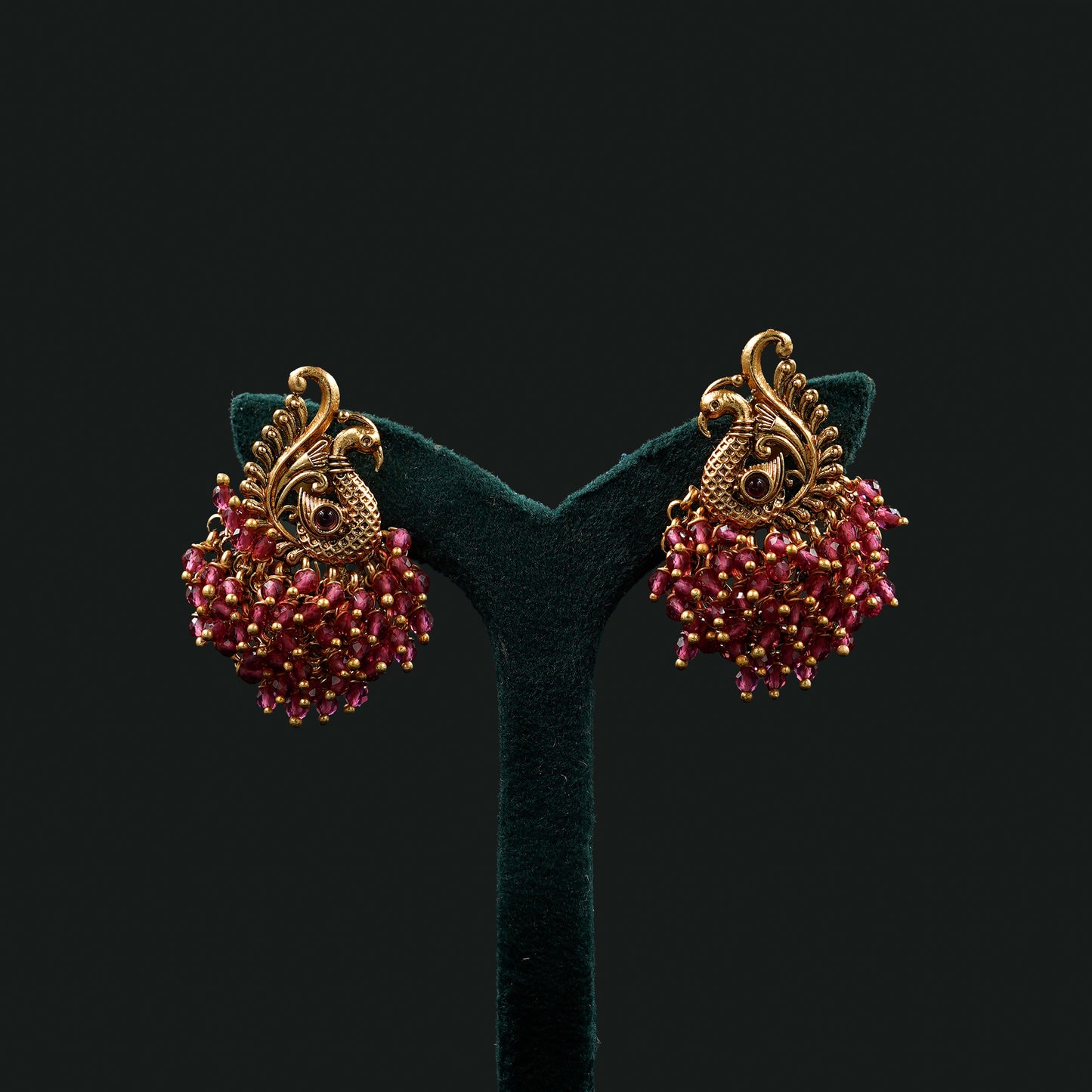 Ishwari Store Peacock Design Temple Jewelry Set(PJ8N)