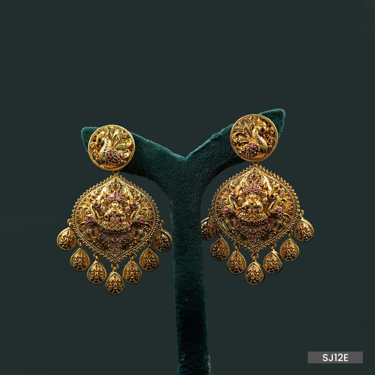 Goddess Lakshmi Temple Earrings (SJ12E)