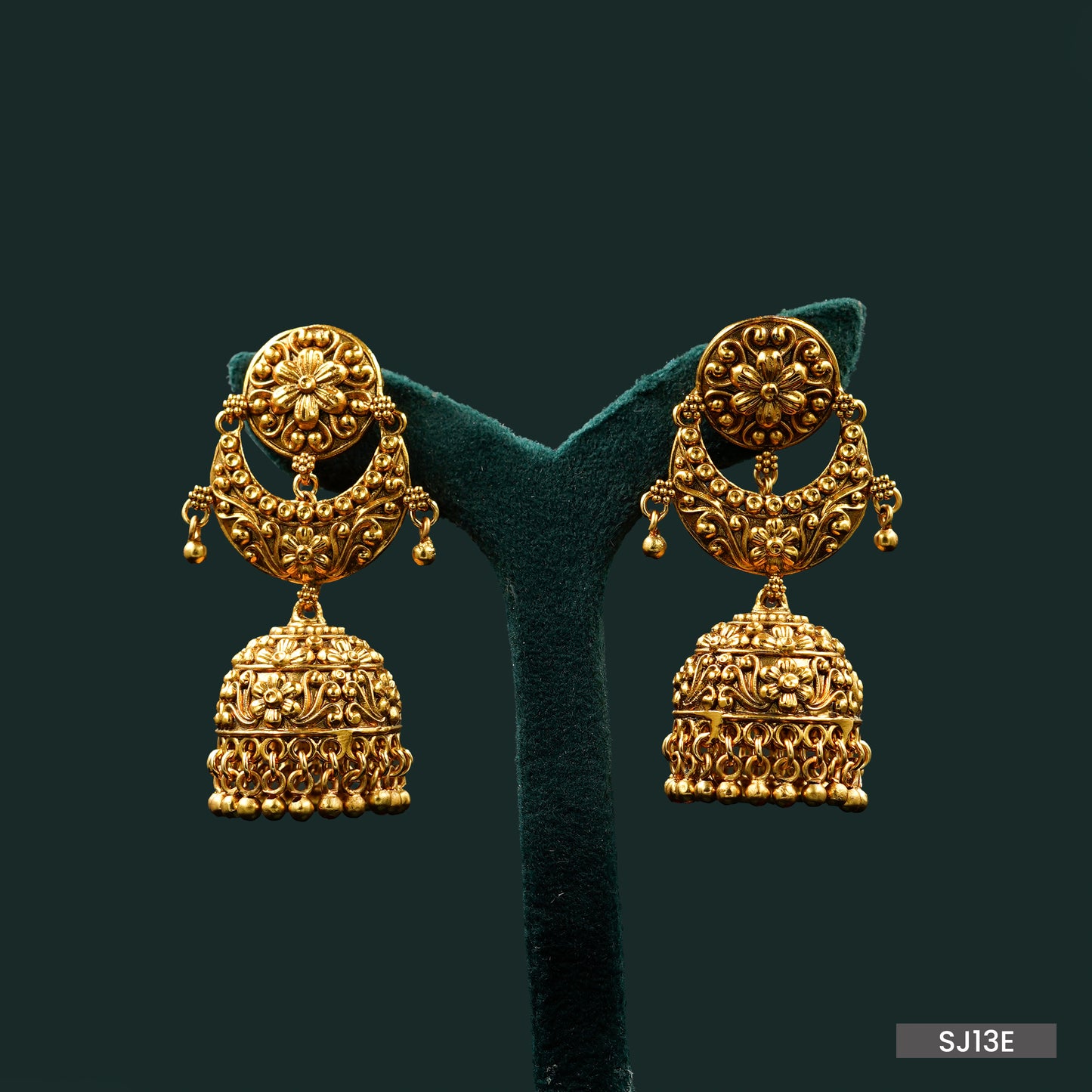 Traditional Temple Jhumka Earrings (SJ13E)