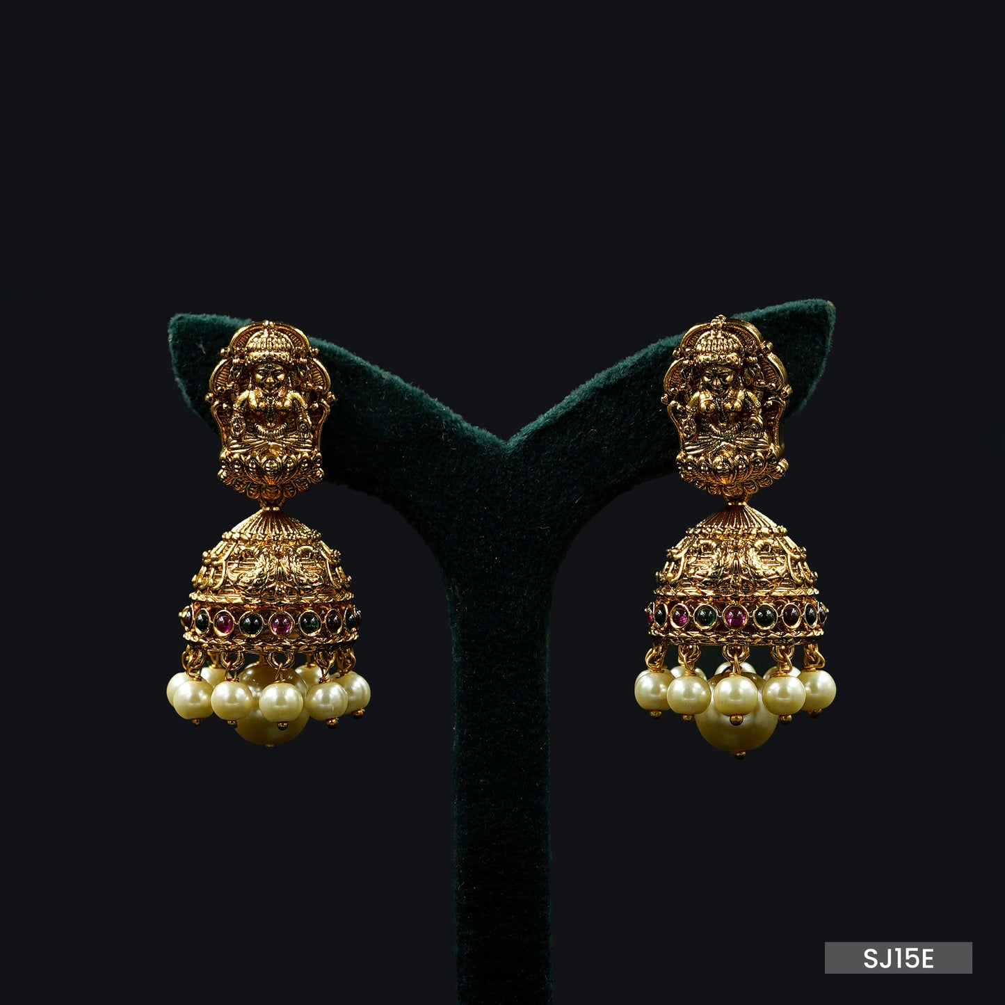 Royal Lotus Jhumka Earrings (SJ15E)