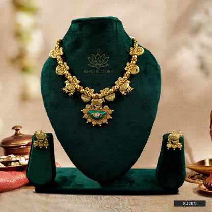 Regal Lakshmi Heritage Necklace Set (SJ25N)