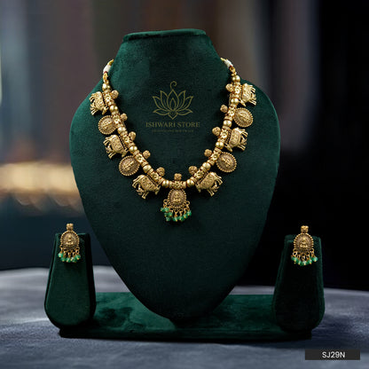 Gajavalli Antique Necklace Set (SJ29N)