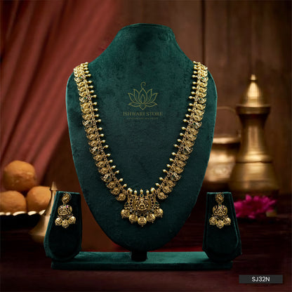 Antique Lakshmi Coin Necklace Set (SJ32N)