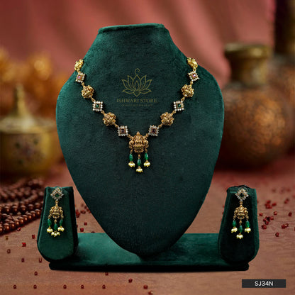 Shivangi Lakshmi Nakshi Necklace Set (SJ34N)