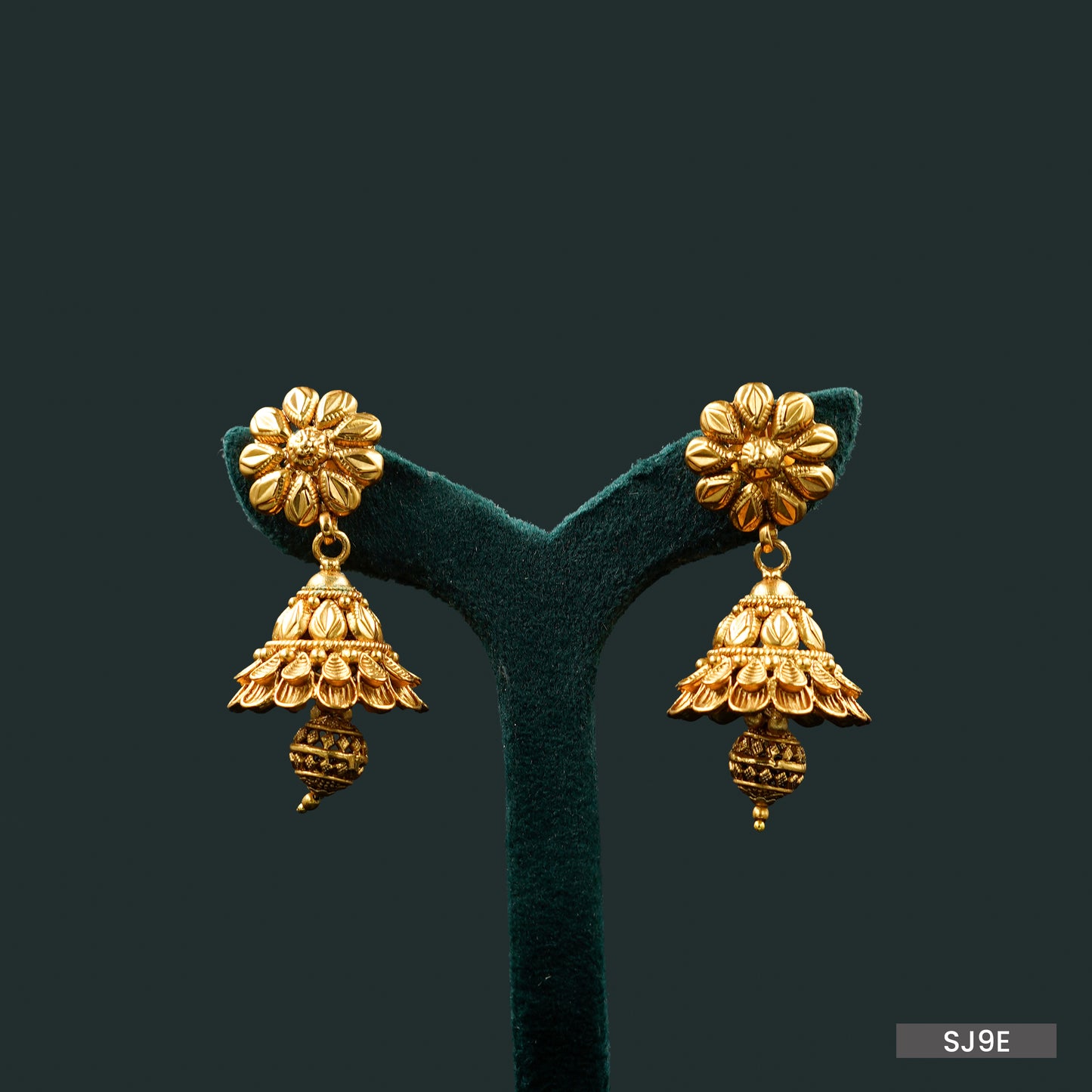 Lotus Petal Layered Jhumka Earrings (SJ9E)